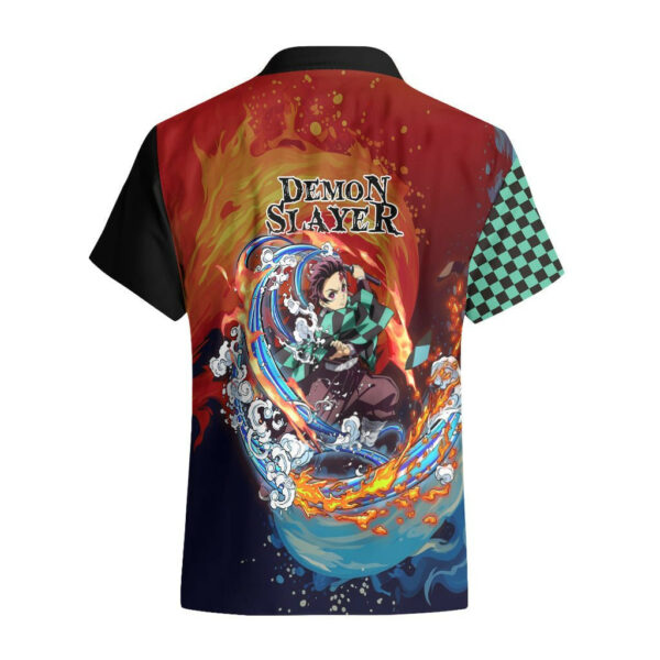 Anime Demon Slayers Tanjiro Hawaiian Shirt Ichimatsu Checkered Pattern 3.jpg