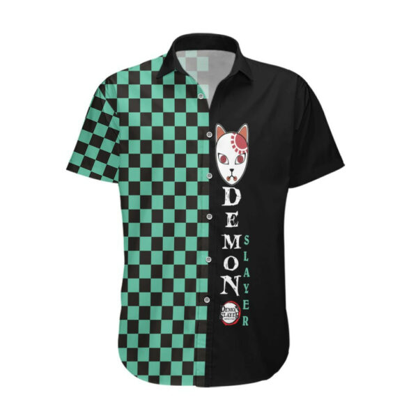 Anime Demon Slayers Tanjiro Hawaiian Shirt Ichimatsu Checkered Pattern TS07 2.jpg