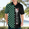 Anime Demon Slayers Tanjiro Hawaiian Shirt Ichimatsu Checkered Pattern TS07 4.jpg