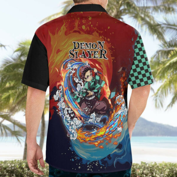 Anime Demon Slayers Tanjiro Hawaiian Shirt Ichimatsu Checkered Pattern TS07 5.jpg
