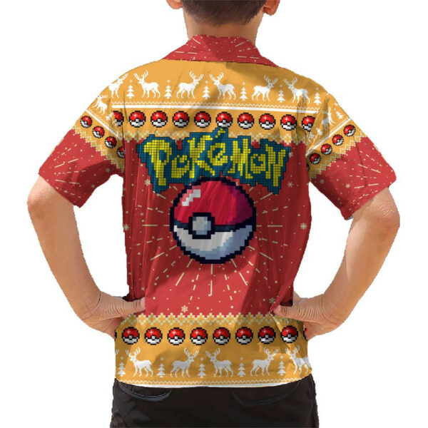 Blaziken Pokemon Hawaiian Shirt Anime Pixel Christma Pattern 6.jpg
