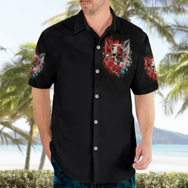 Evil Angel Skull Hawaiian Shirt Even The Devil Was Once An Angel 3.jpg