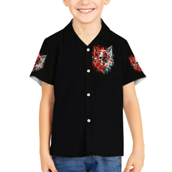 Evil Angel Skull Hawaiian Shirt Even The Devil Was Once An Angel 5.jpg