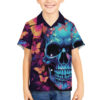 Fantasy Skull with Butterflies Hawaiian Shirt Love me or hate me im still gonna shine 5.jpg