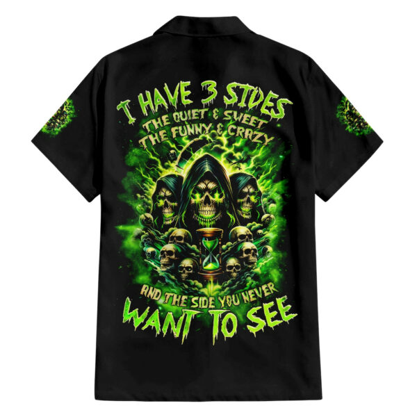 Flame Skull Hawaiian Shirt I Have 3 Sides Quite Sweet Funny Crazy 1.jpg