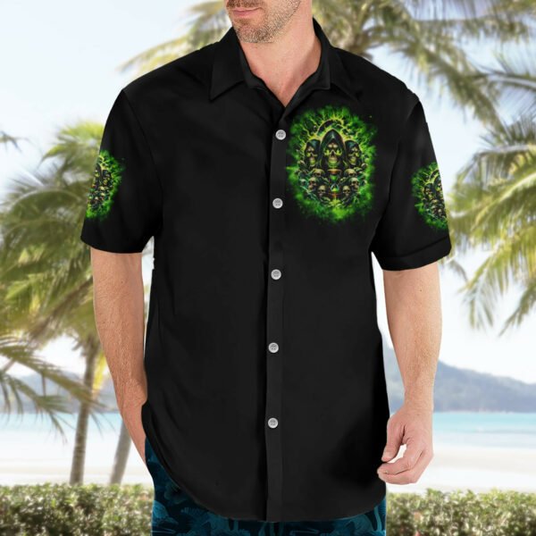 Flame Skull Hawaiian Shirt I Have 3 Sides Quite Sweet Funny Crazy 3.jpg