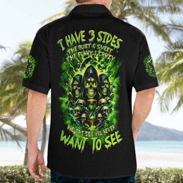 Flame Skull Hawaiian Shirt I Have 3 Sides Quite Sweet Funny Crazy 4.jpg