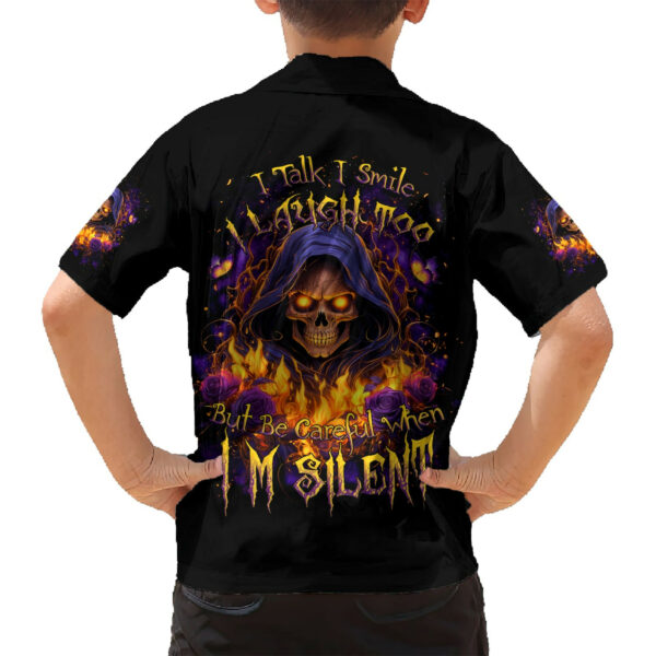 Flame Skull Hawaiian Shirt I Talk I Smite But Be Careful When I Silent 6.jpg