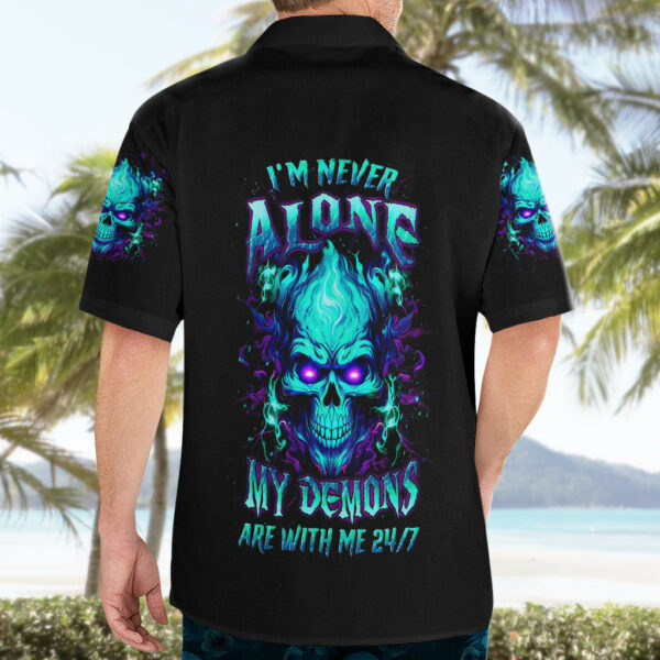 Flame Skull Hawaiian Shirt Im Never Alone My Demons With Me 247 5.jpg