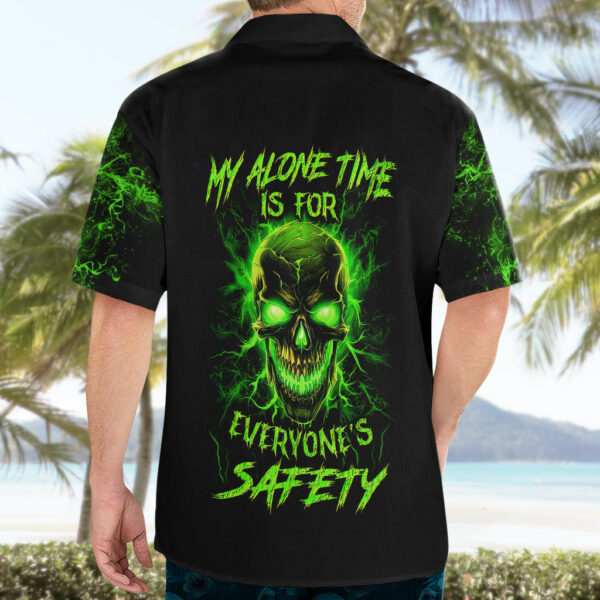 Flame Skull Hawaiian Shirt My Alone TIme Is For Everyone Safe 5.jpg