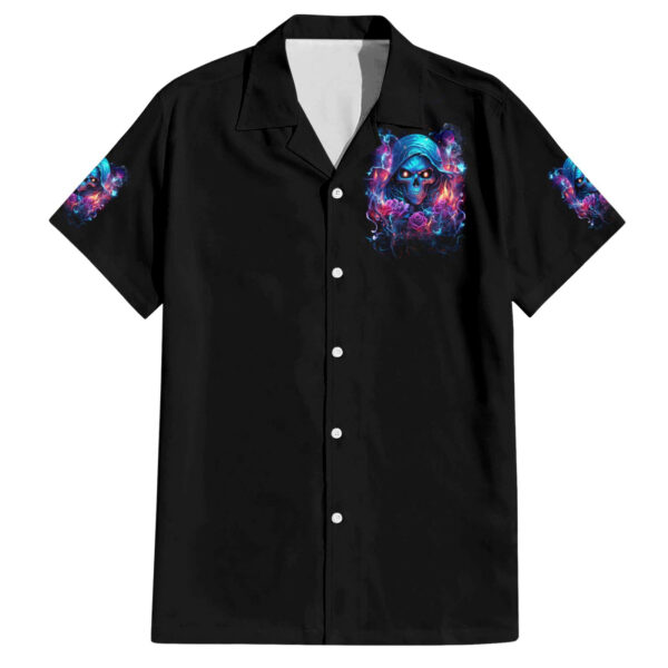 Flame Skull Hawaiian Shirt While You Are Talking Behind My Back Freel Free To Bend Down And Kiss My Ass 2.jpg