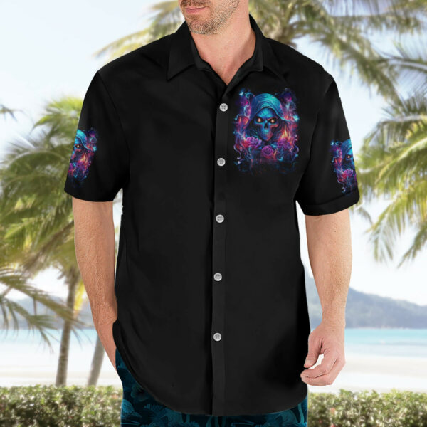 Flame Skull Hawaiian Shirt While You Are Talking Behind My Back Freel Free To Bend Down And Kiss My Ass 3.jpg