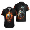 Flaming Skull Hawaiian Shirt Celestial Riders with Angel Wings 3.jpg