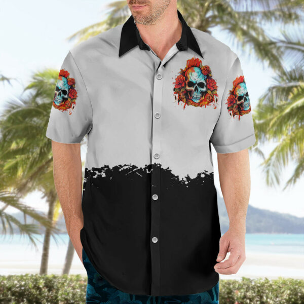 Flower Skull Hawaiian Shirt Dont Try To Figured Me Out I Special Kind Fire Flower 4.jpg