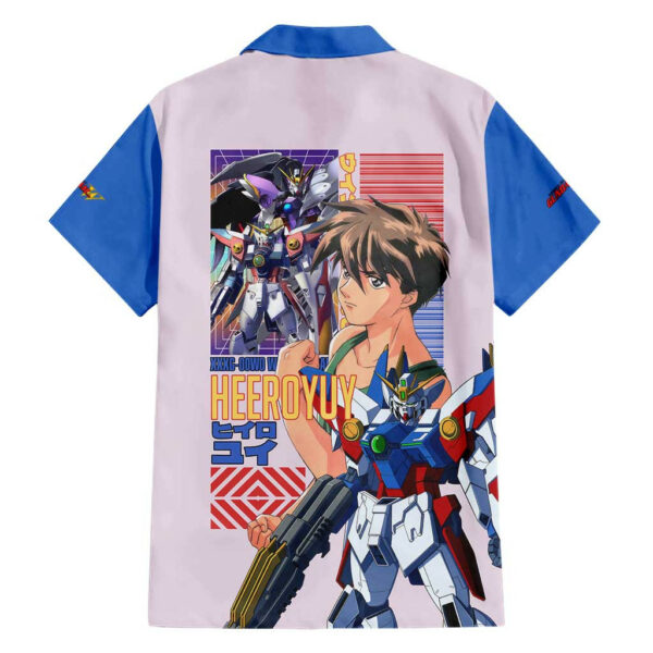 Heero Yuya x Wing Zero Gundam Wing Endless Waltz Hawaiian Shirt Anime 2.jpg