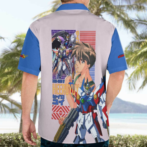 Heero Yuya x Wing Zero Gundam Wing Endless Waltz Hawaiian Shirt Anime 4.jpg