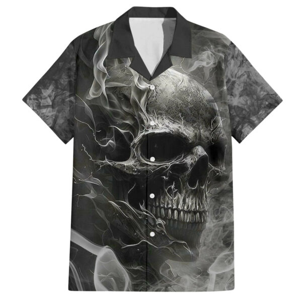 Hello Darkness My Old Friend Skull Hawaiian Shirt 2.jpg