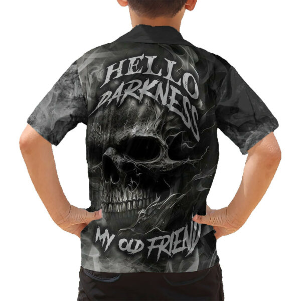 Hello Darkness My Old Friend Skull Hawaiian Shirt 6.jpg