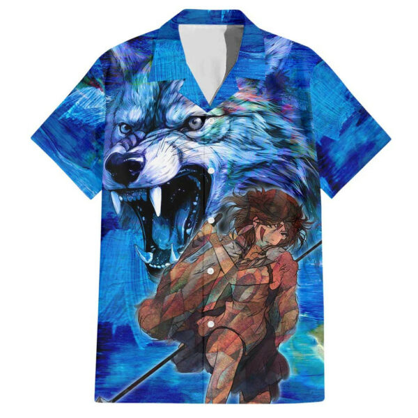 Raging Princess Mononoke Studio Ghibli Hawaiian Shirt Trippy 1.jpg