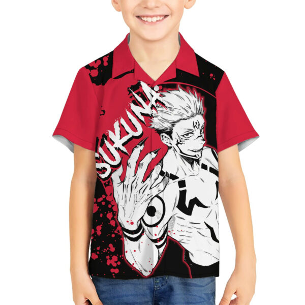 Ryomen Sukuna Jujutsu Kaisen Hawaiian Shirt Manga Style Art 5.jpg