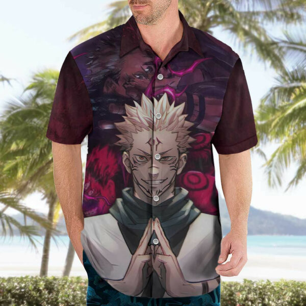Ryomen Sukuna Jujutsu Kaisen Hawaiian Shirt Pattern Anime Mix Manga 3.jpg