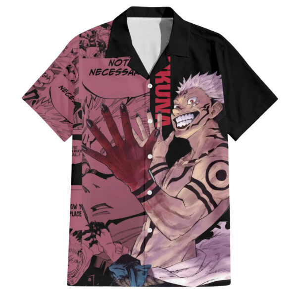 Ryoumen Sukuna Jujutsu Kaisen Manga Style Hawaiian Shirt 1.jpg