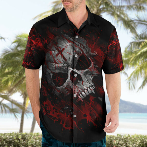 Skull Hawaiian Shirt Bloody Skull Scream 4.jpg