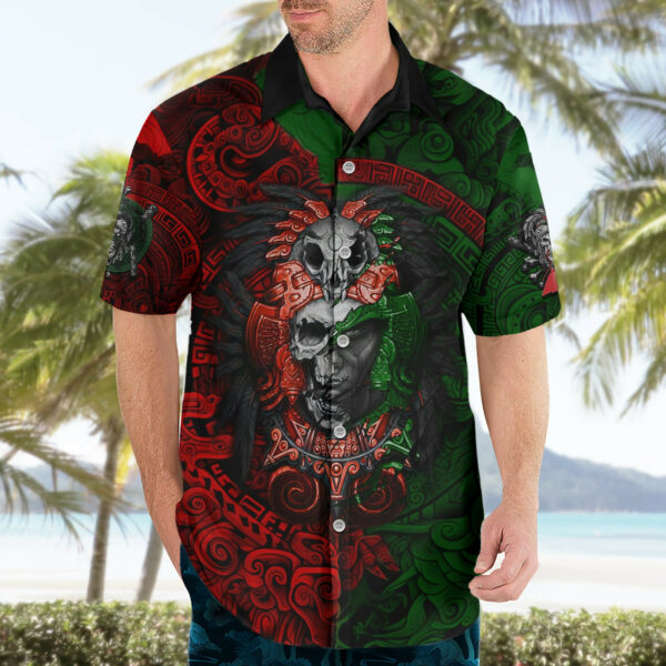 Skulls Aztec Warriors Hawaiian Shirt 3.jpg