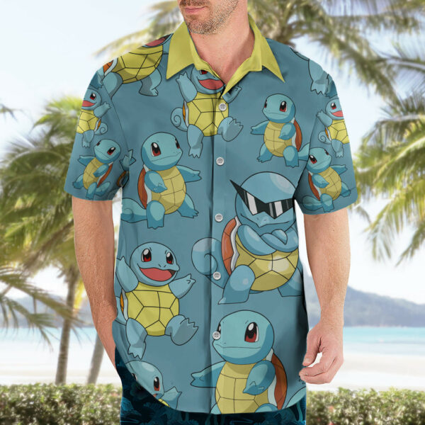 Squirtle Clothes Pattern Style Hawaiian Shirt 3.jpg