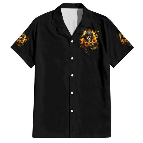 Sunflower Skull Hawaiian Shirt Assuming I Was Like Most Girls Was Your First Mistake 2.jpg