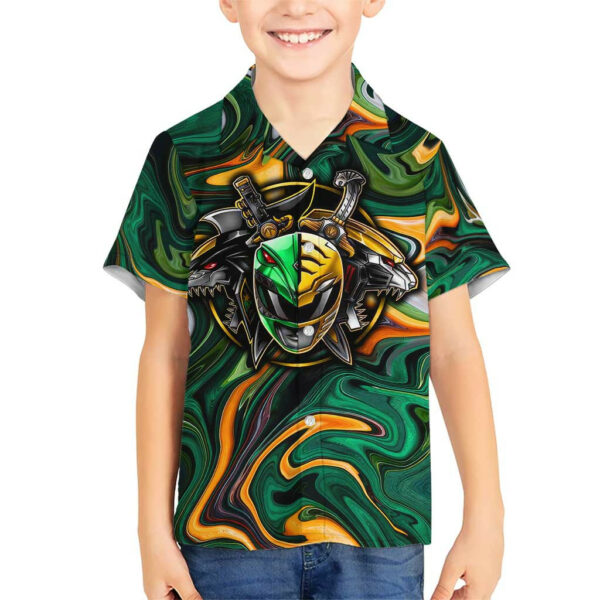 Trippy Green White Power Rangers Hawaiian Shirt Anime 5.jpg