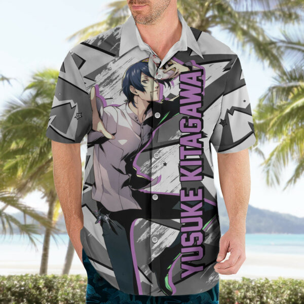 Yusuke Kitagawa Persona Hawaiian Shirt Anime Mix Polygon Cyber 3.jpg