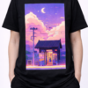Moonlight Station Pastel Night Art Tee 3